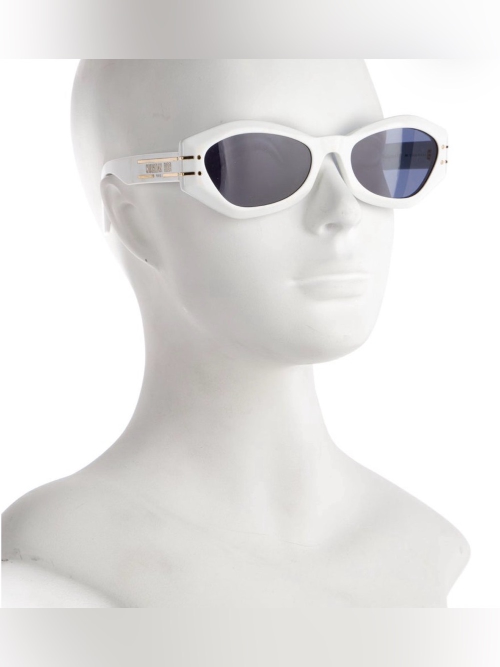 Christian Dior white cat eye sunglasses